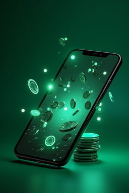 Smartphone mit Casino-App